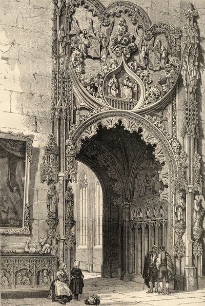 Poort van de kathedraal, Segovia, illustratie uit 